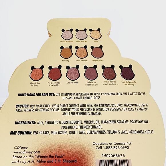 Disney Winnie the Pooh Eyeshadow Palette x Taste Beauty Neutral Gold Bronze Tone - Picture 2 of 7